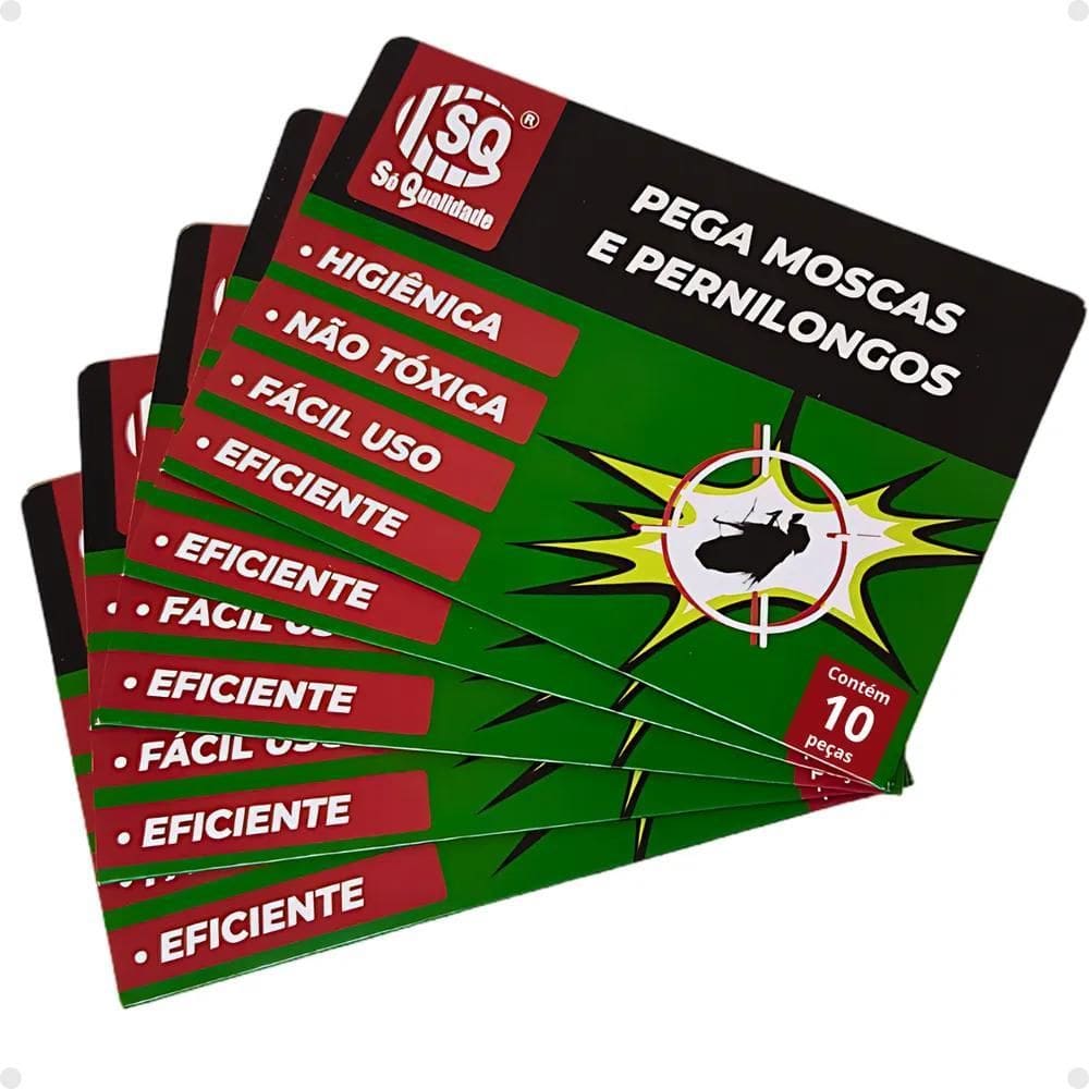 3X Kit 10 Armadilha Adesiva Pega Moscas Pernilongos Dengue