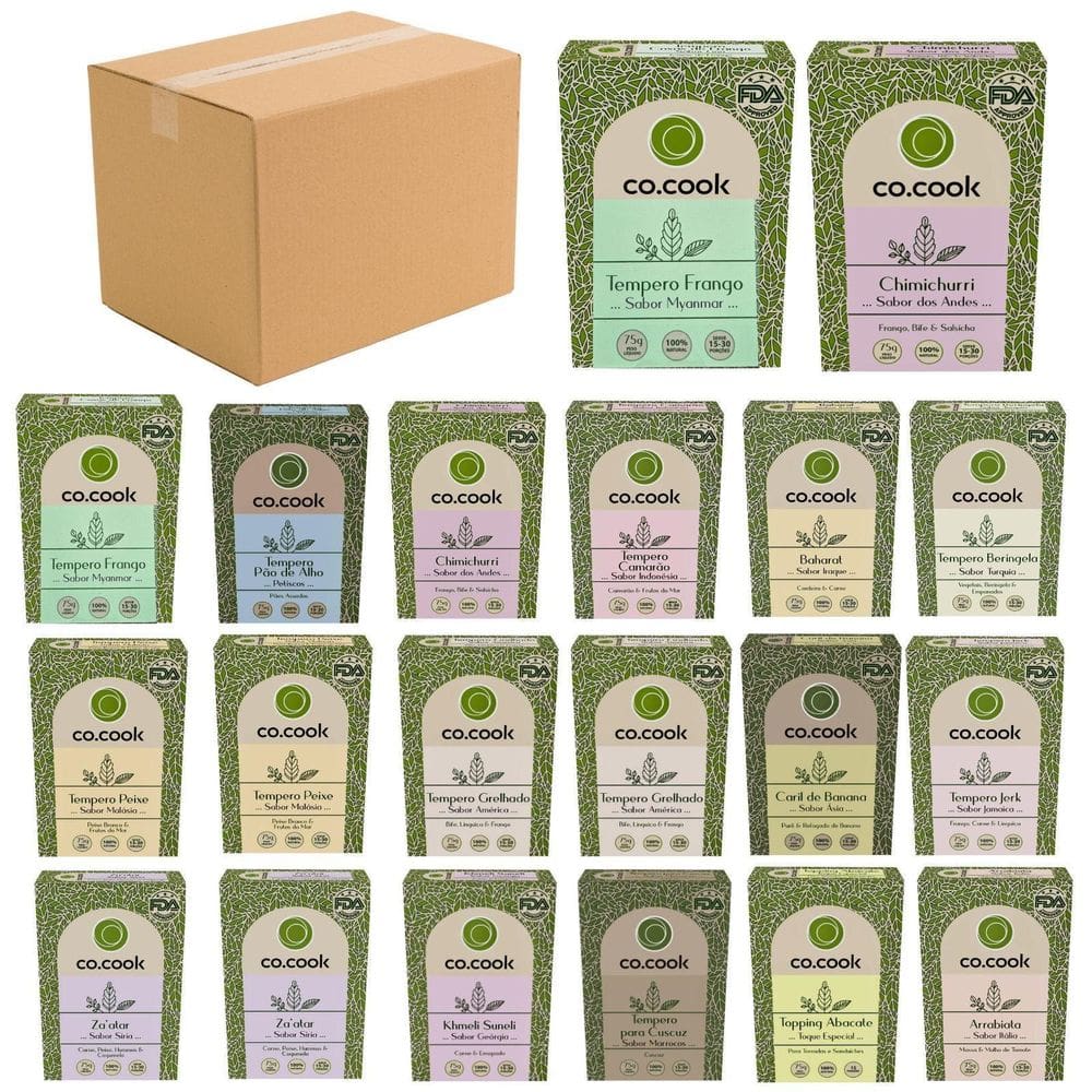 Cocook Caixa 20 Temperos Revenda Volta Ao Mundo
