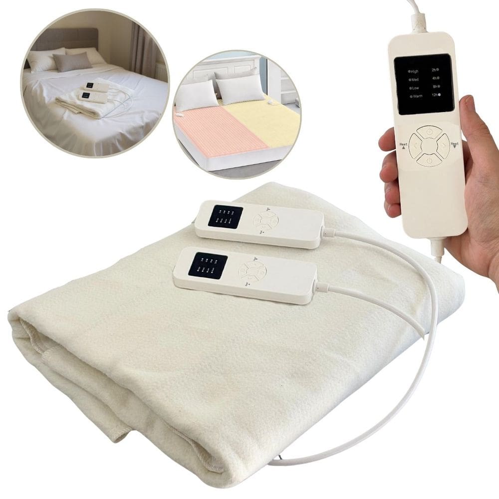 Lençol Térmico Casal 160x140cm 4 Ajustes de Temperatura e Timer Elétrico 220V Importway Iwlt004-2