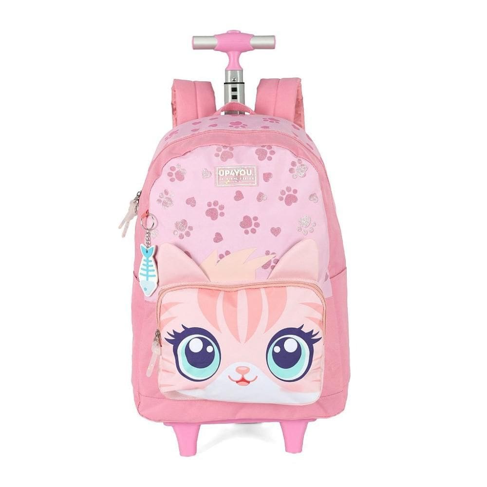 Mochila de Rodinhas Luxcel Com Alça Up4You Pet Cute Rosa