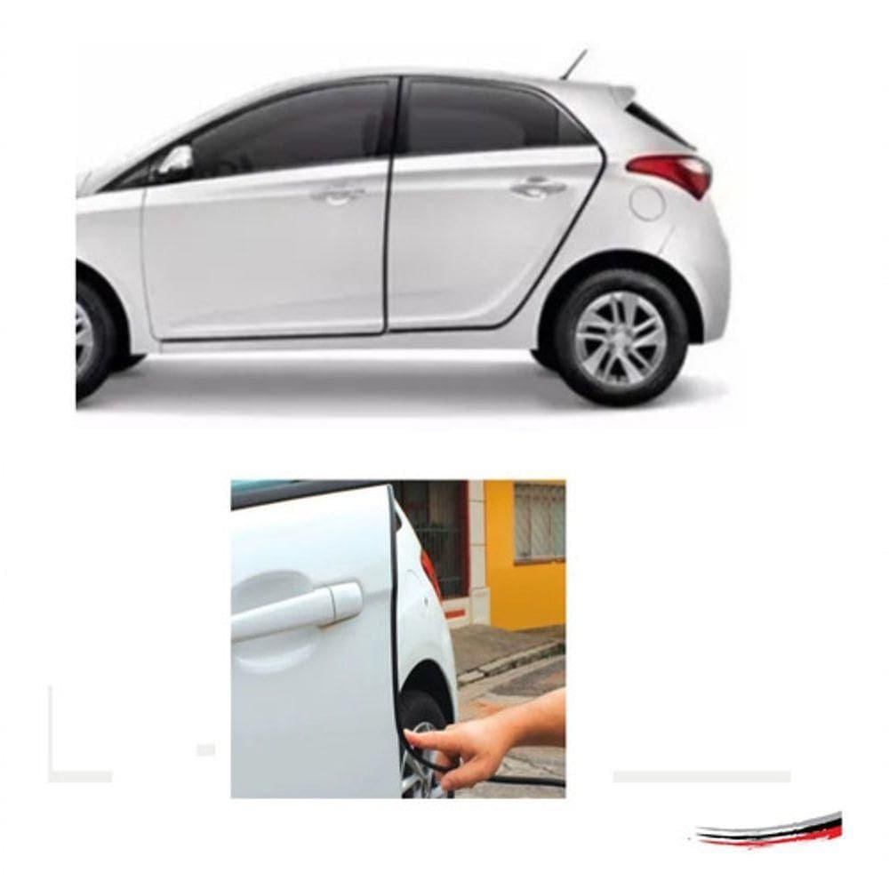 Borracha Couro De Cobra Para Acabamento 7x14 Mm Preta 50 M [f103]