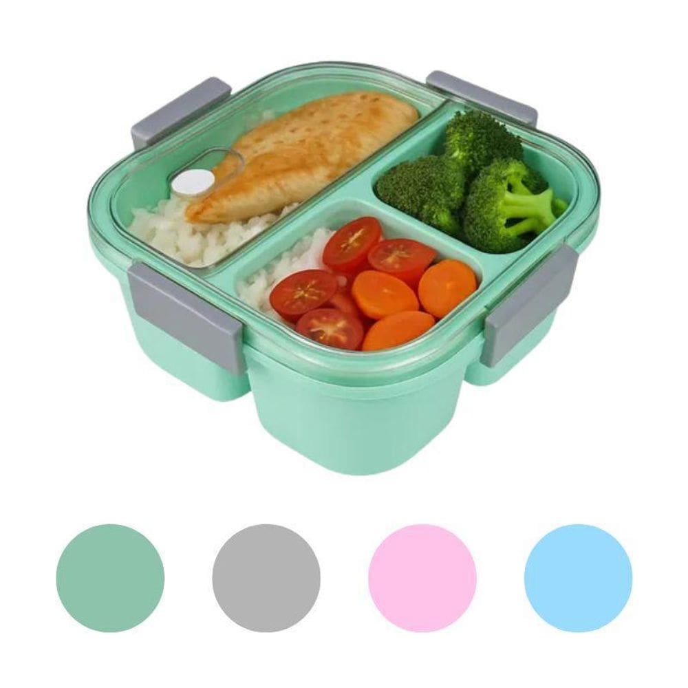 Marmita Com 3 Compartimentos 1200Ml Acompanha Colher