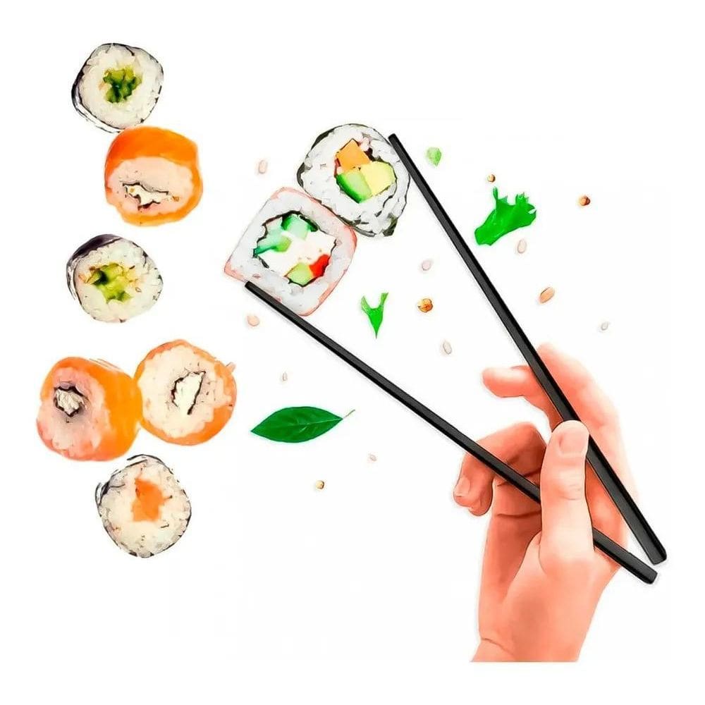 2X Kit Hashi 5 Pares Reutilizável Resistente Melamina Wester