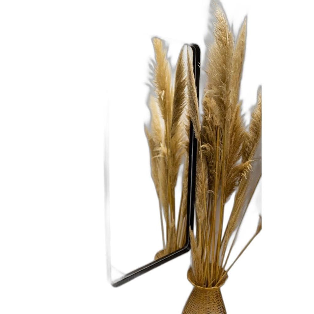 Espelho Retangular Retrô 90X60Cm Hall Moldura Preto