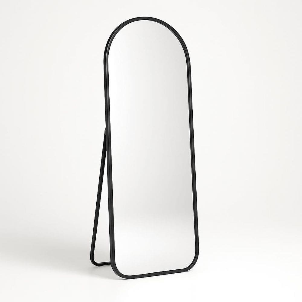 Espelho Decorativo Arqueado Chão 160X50Cm Moldura Em Metal