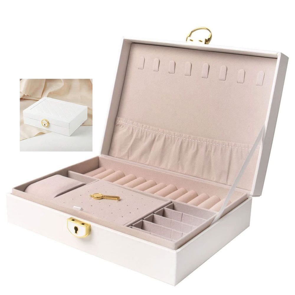 Porta Joias Brinco Anel Cordao Pulseira Relogio Acessorio Estojo Caixa Organizaçao Mesa Bancada Gaveta Bancada