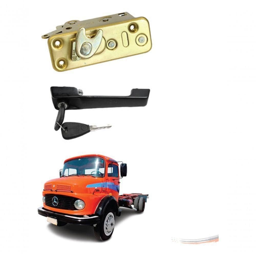 Kit Maçaneta Externa E Fechadura Lado Esquerdo Mercedes 1113 [f103]