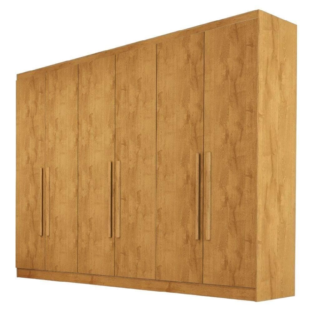 Guarda Roupa Oslo 6 Portas 6 Gavetas 100% Mdf Mademarcs Peroba