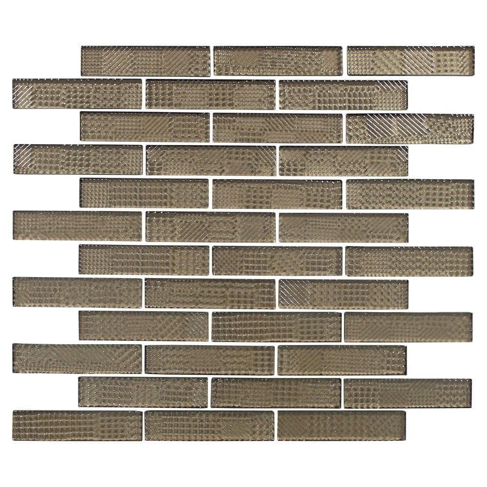 Mosaico De Vidro Touch Glass Bronze 9,5x2 Placa 30x30cm - 1313125003