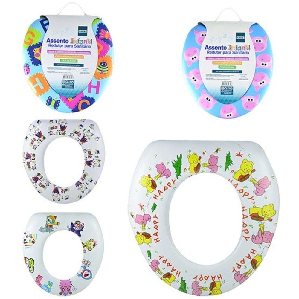 Redutor De Assento Sanitario Para Vaso Infantil Adaptador Acolchoado Com Espuma Menina Menino Cor:menino;tamanho:u