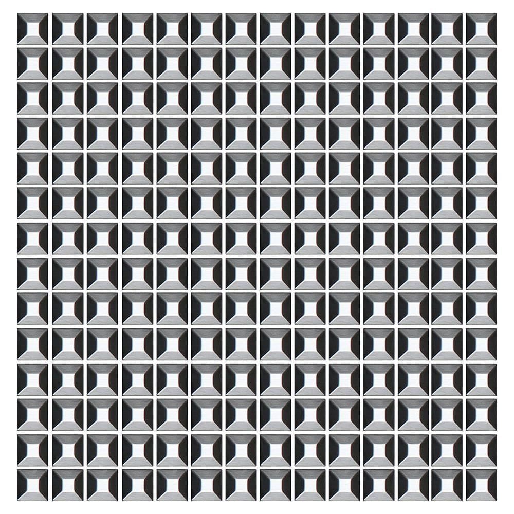 Mosaico De Metal Barcelona Silver 2x2 Placa 30x30cm - 1315003008