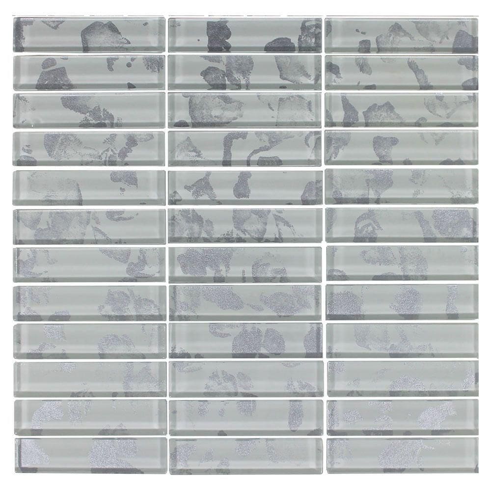 Pastilha De Vidro Evolution White 9,5x2,3 Placa 30x30cm - 1313121004