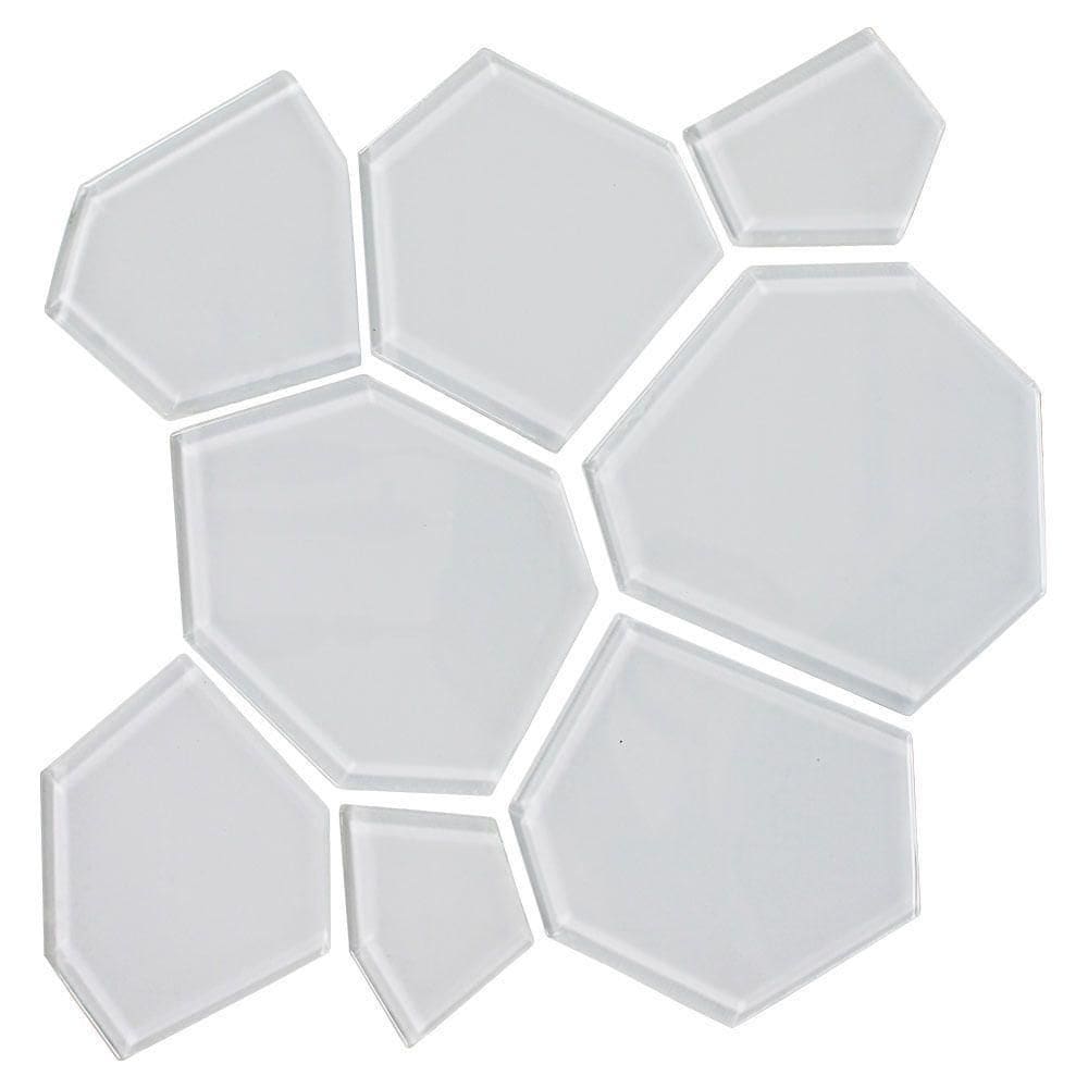 Mosaico De Vidro Croco White 32x32cm - 1713002001