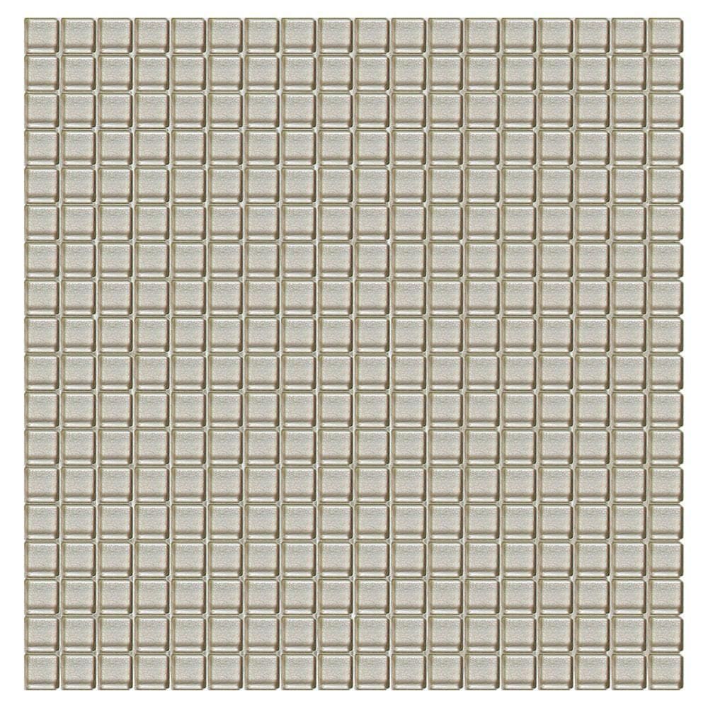 Pastilha De Vidro Strass Beige 1,5x1,5 Placa 30x30cm - 1013067008