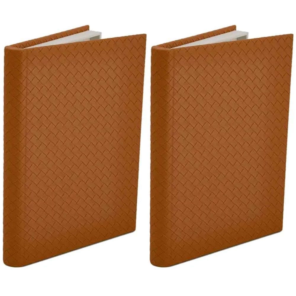 Kit 2 Livro Caixa Decoração Com Revestimento Em Linho Bege