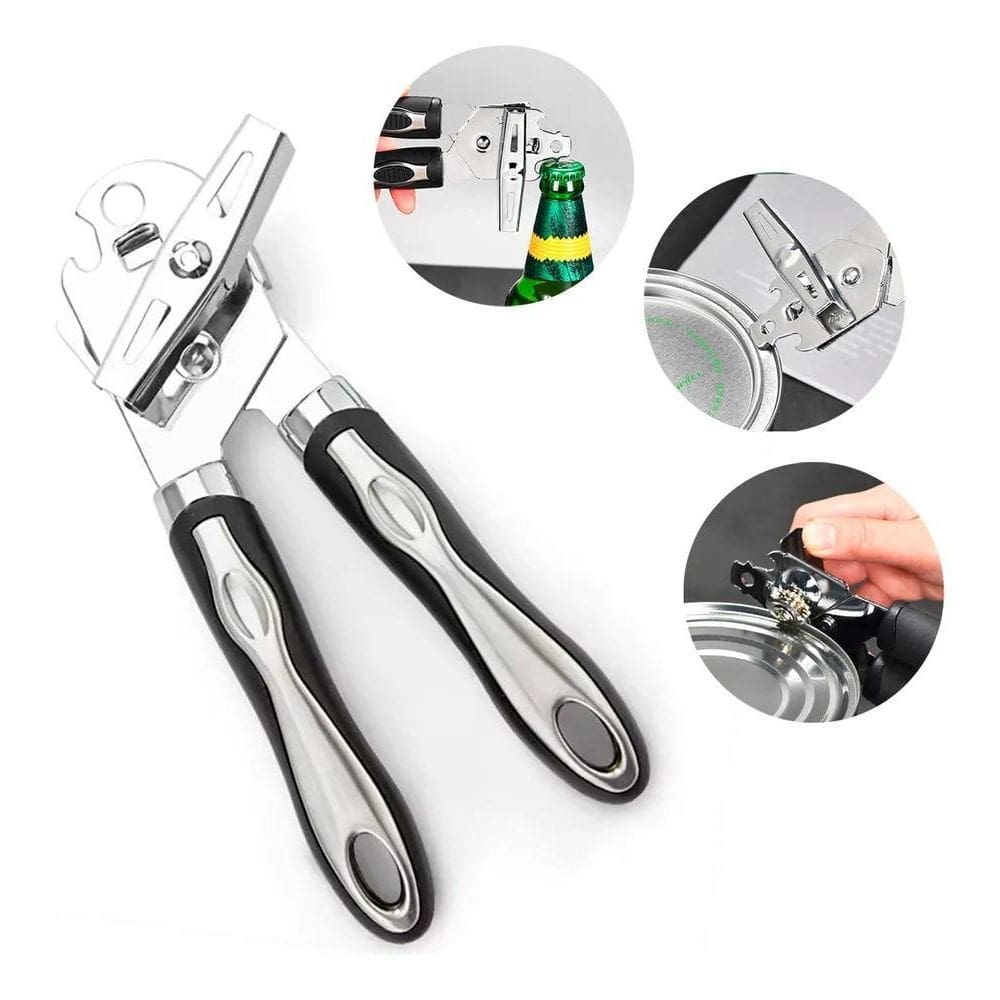 3X Abridor De Lata Cerveja E Garrafa Multifuncional Em Aço I
