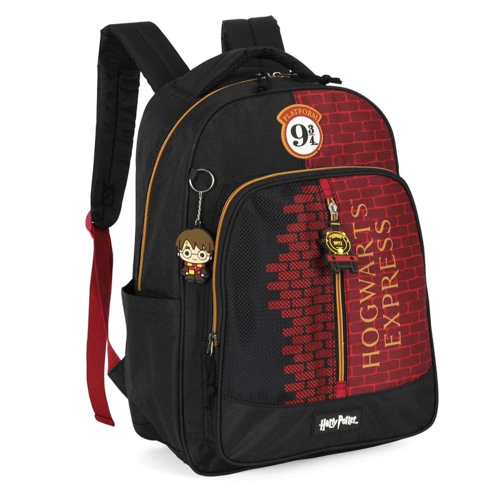 Mochila Escolar Juvenil Costas Harry Potter Hogwarts Vinho