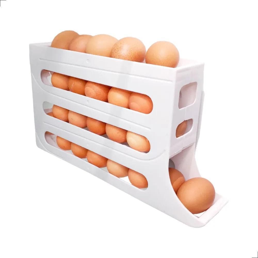 10X Porta Ovos Dispenser Organizador De Geladeira 4 Andares