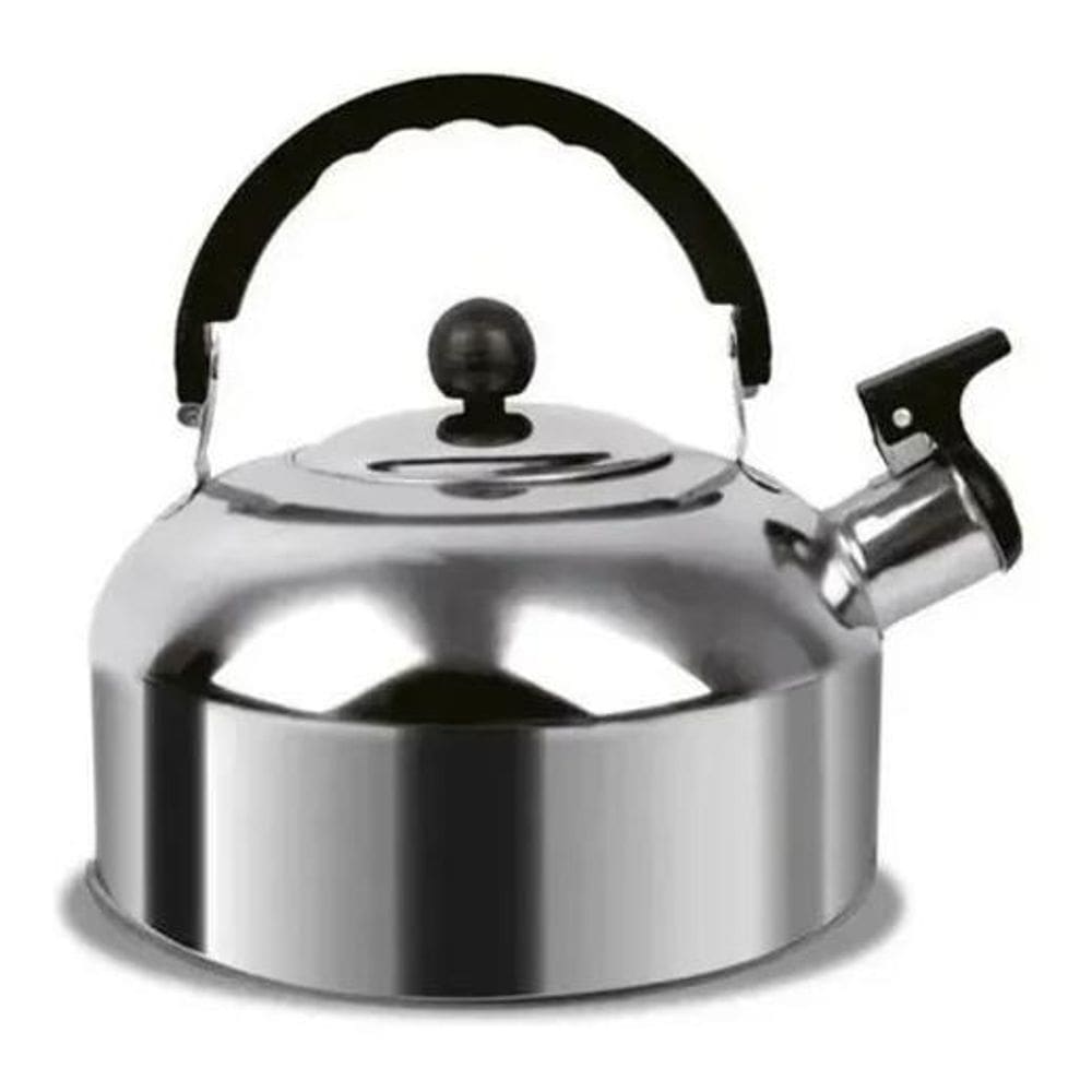 Chaleira Inox Apito 2 Litros Com Tampa E Alça Cozinha Fogão