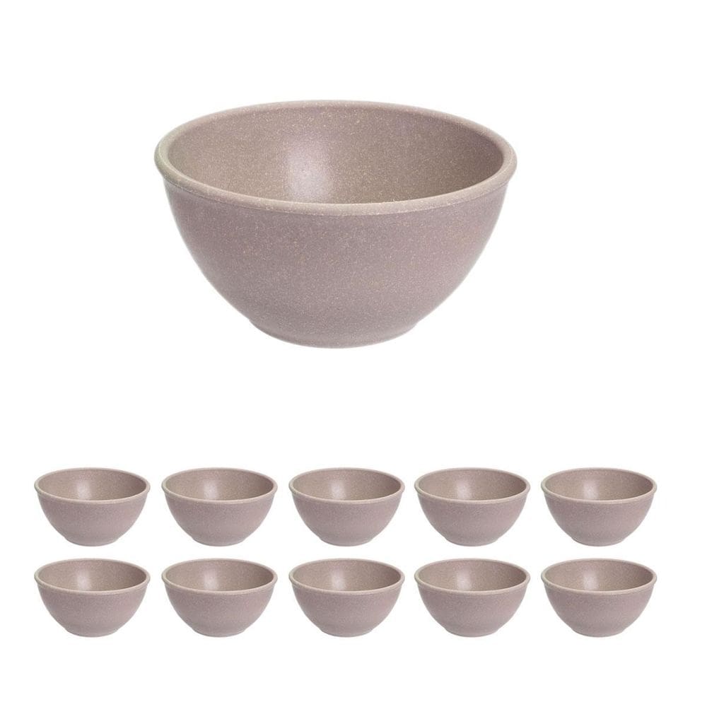 10Un Tigela 300Ml Bowl Cumbuca Sopa Caldo Cinza