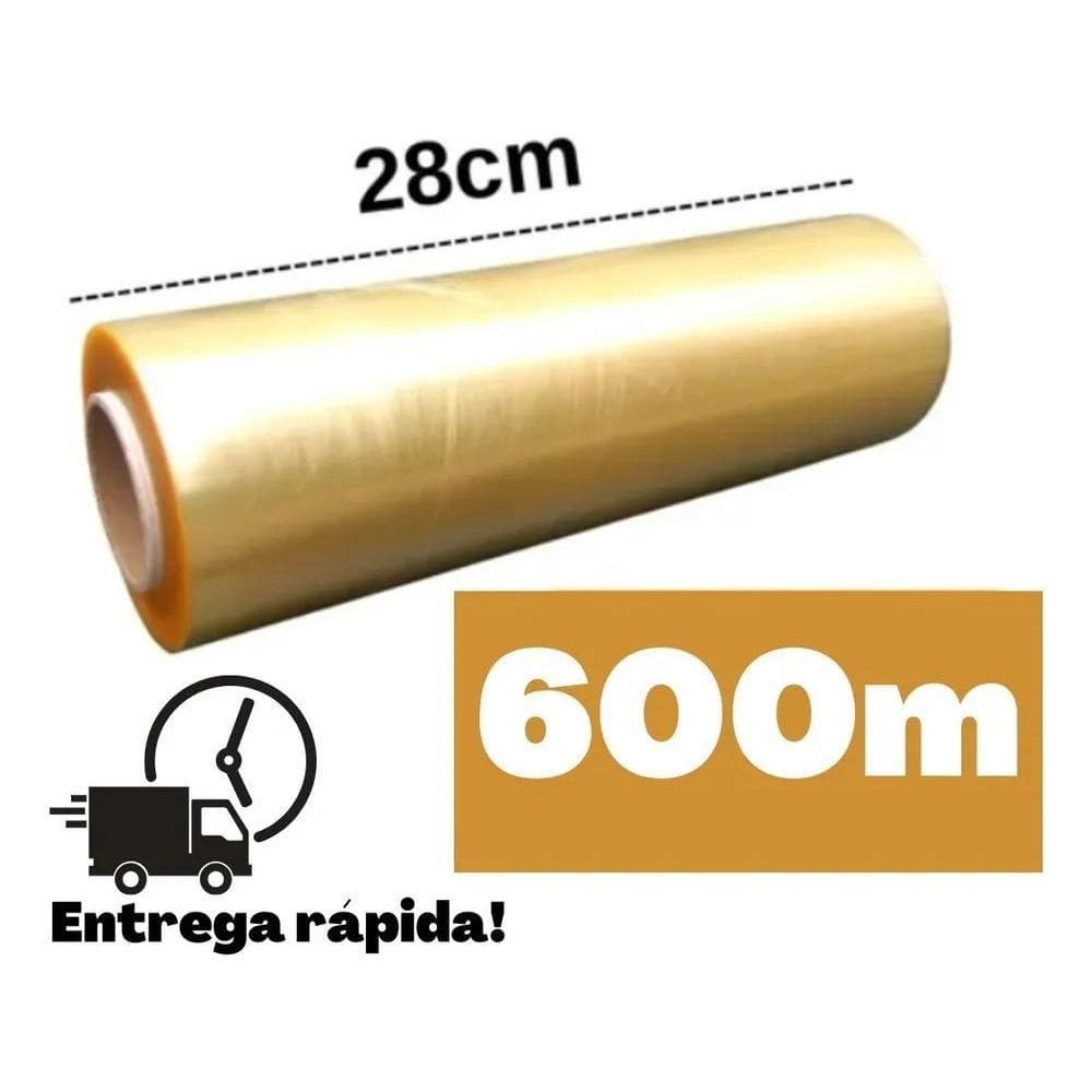 10X Rolo Bobina Plástico Filme Pvc Esticavel 28Cm X 600M Te