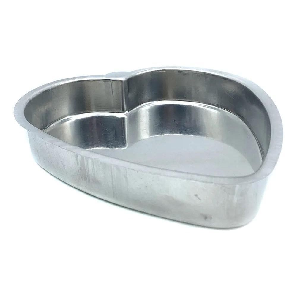 Forma Assadeira De Coração Bolo Doces Alumínio Nº1 Cor Prate