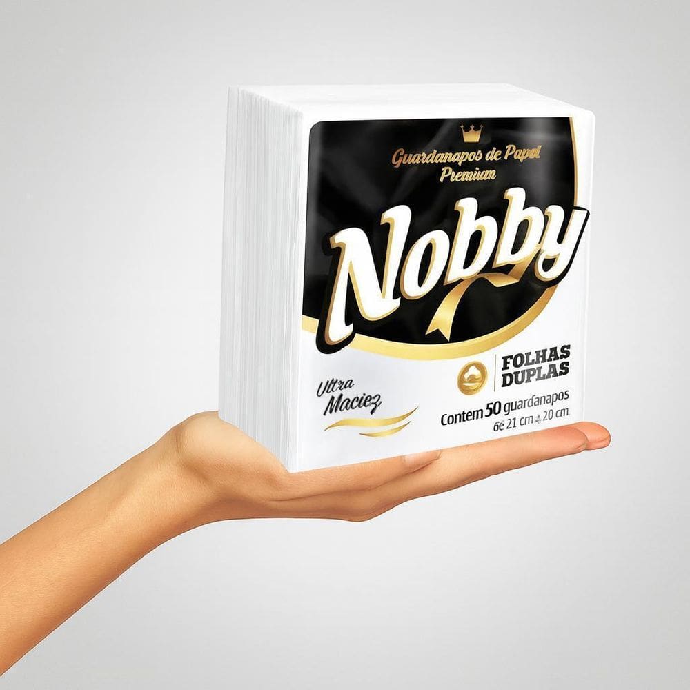 Kit 4 Nobby Folha Dupla 21X22Cm Guardanapo C/50Un