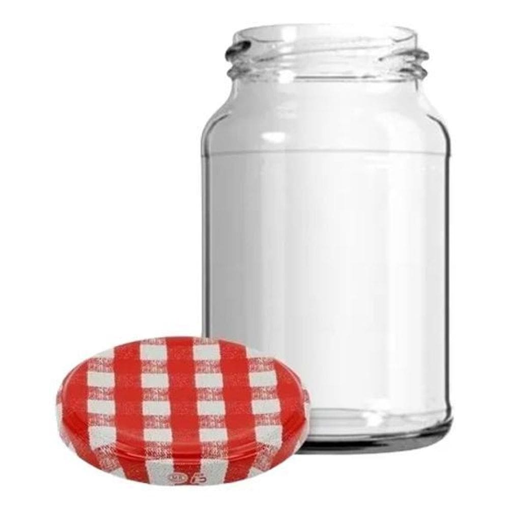 3X 10 Potes Vidro Palmito 500Ml C/Tampa Metal E Lacre