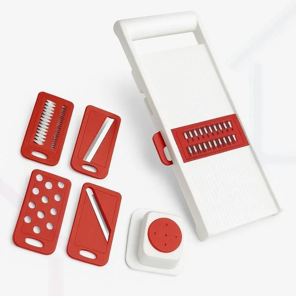 2X Cortador Keita Mandolin 5 Em 1 Com Lâminas Intercambiávei