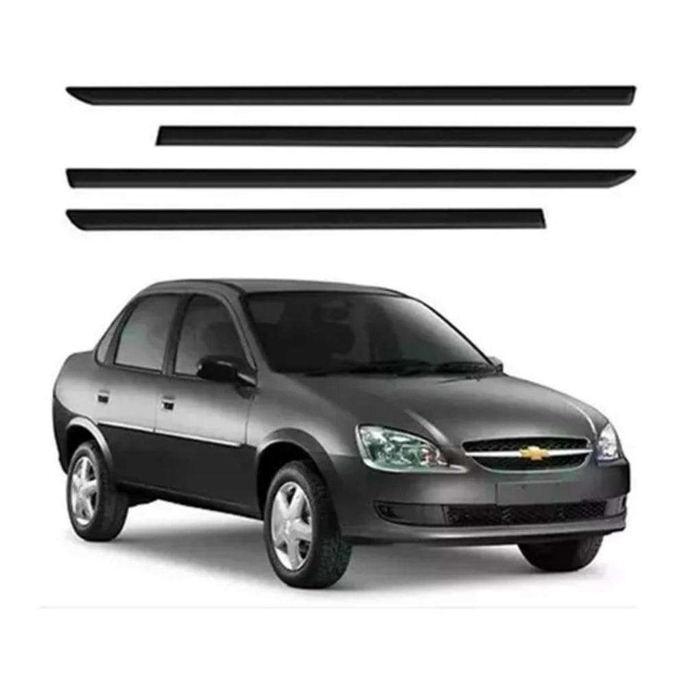 Friso Lateral Gm Classic 2010 A 2016 4 Portas Preto Fosco