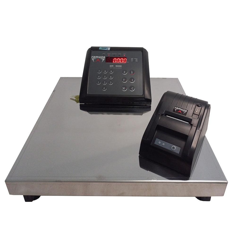 Balança Industrial Ramuza 300kg/100g Bivolt IDR10.000 Impressora Térmica