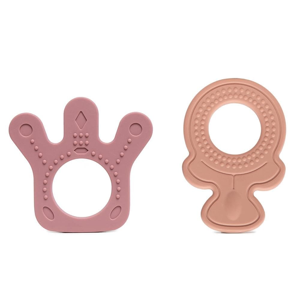 Kit 2 Mordedores de Silicone Texturizado Rosa - Infanti