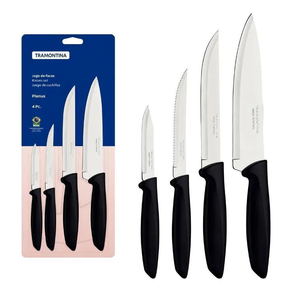Conjunto Jogo Facas Faqueiro Plenus 4Pç 23498/064 Tramontina