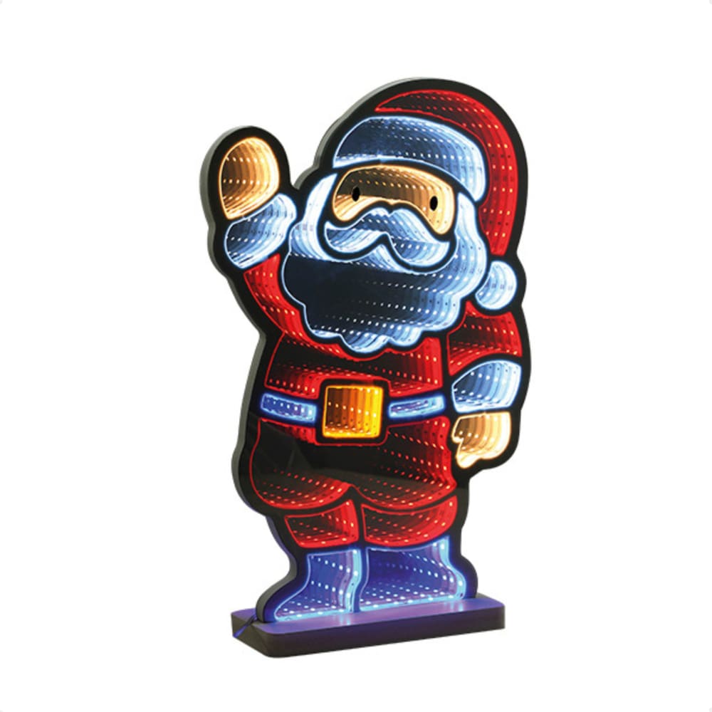 Papai Noel Iluminado Led Luz infinita 40cm Bivolt Taschibra