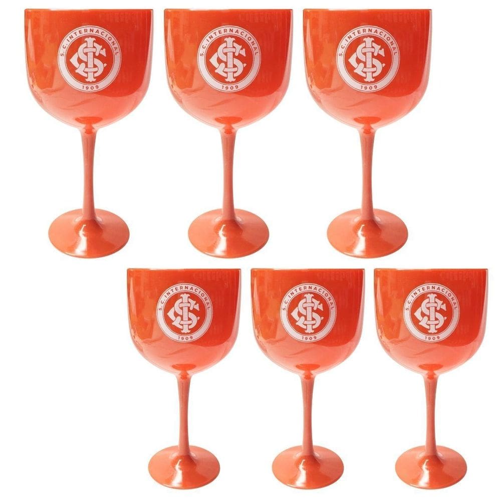Kit 15Un Taça Copo Plástico Vermelho Gin Drinks Coquetéis