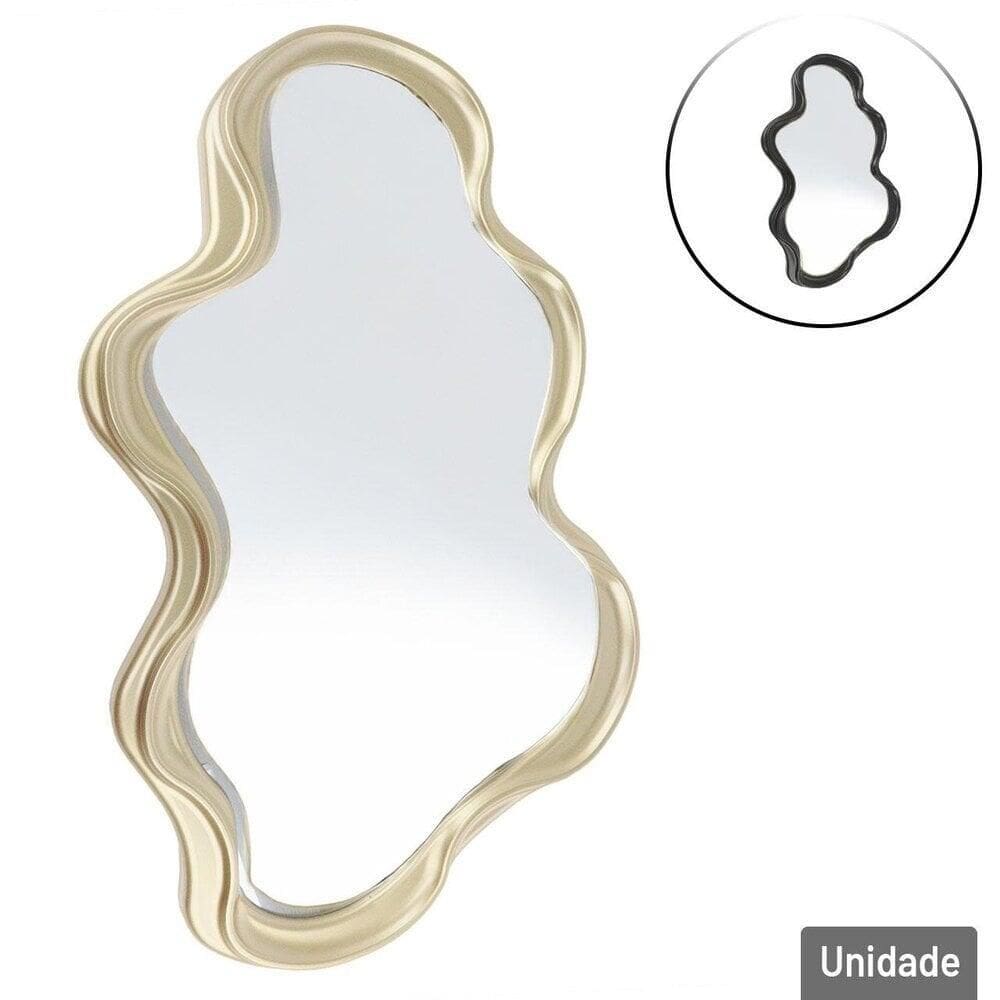 Espelho de Parede 59,8x36,8cm Moldura Plástica - Tudo em Caixa