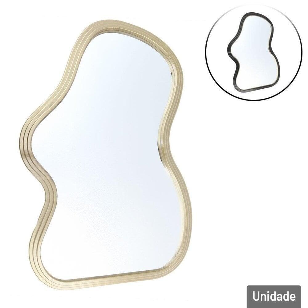 Espelho de Parede 60x37,5cm Moldura Plástica Color - Tudo em Caixa