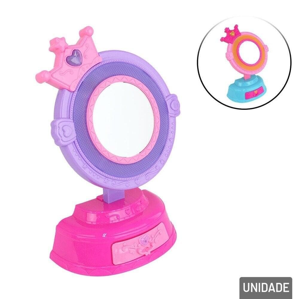 Espelho Fashion Infantil com LUZ e Gaveta Color - Tudo em Caixa