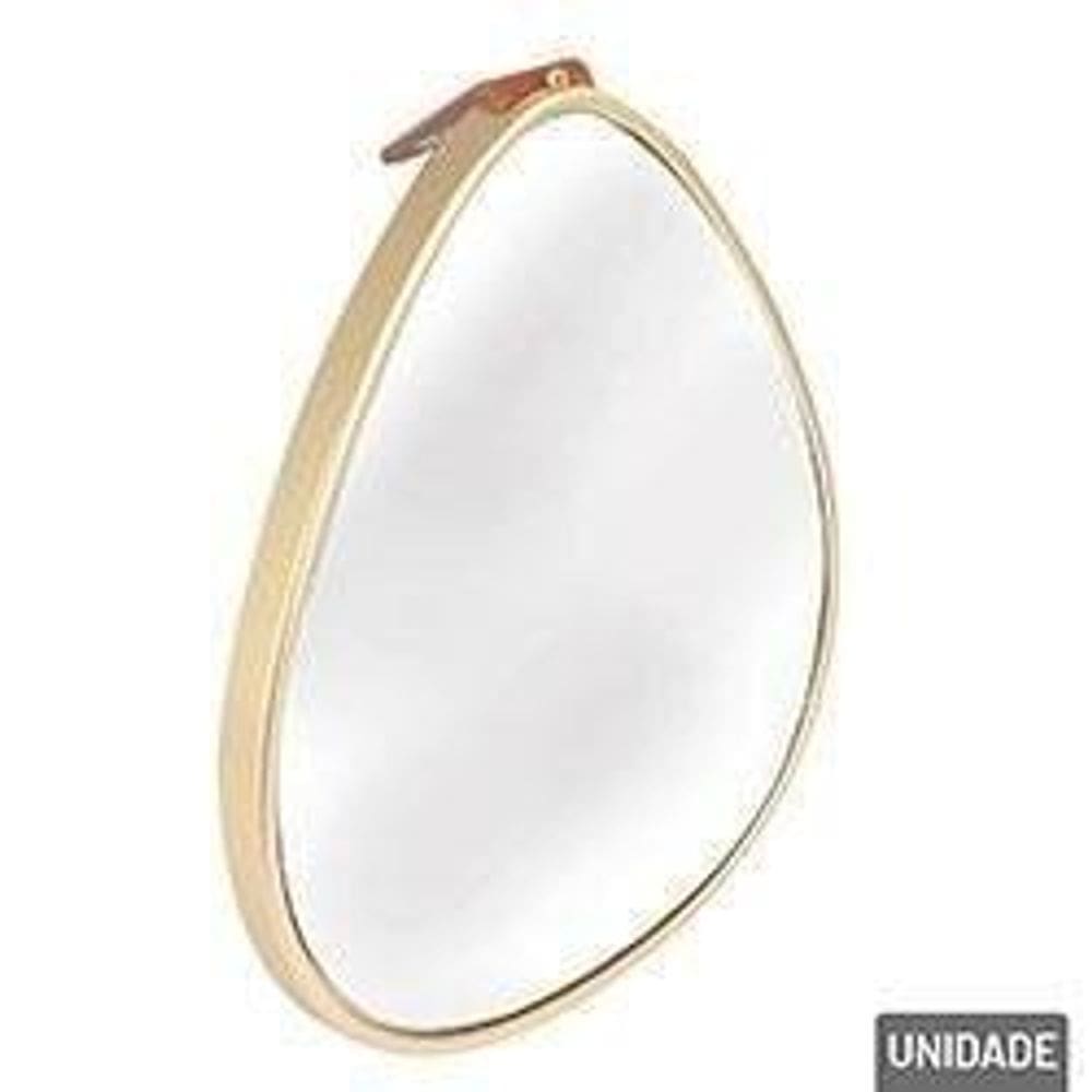 Espelho Oval 34x29cm de Parede Decorativo - Tudo em Caixa