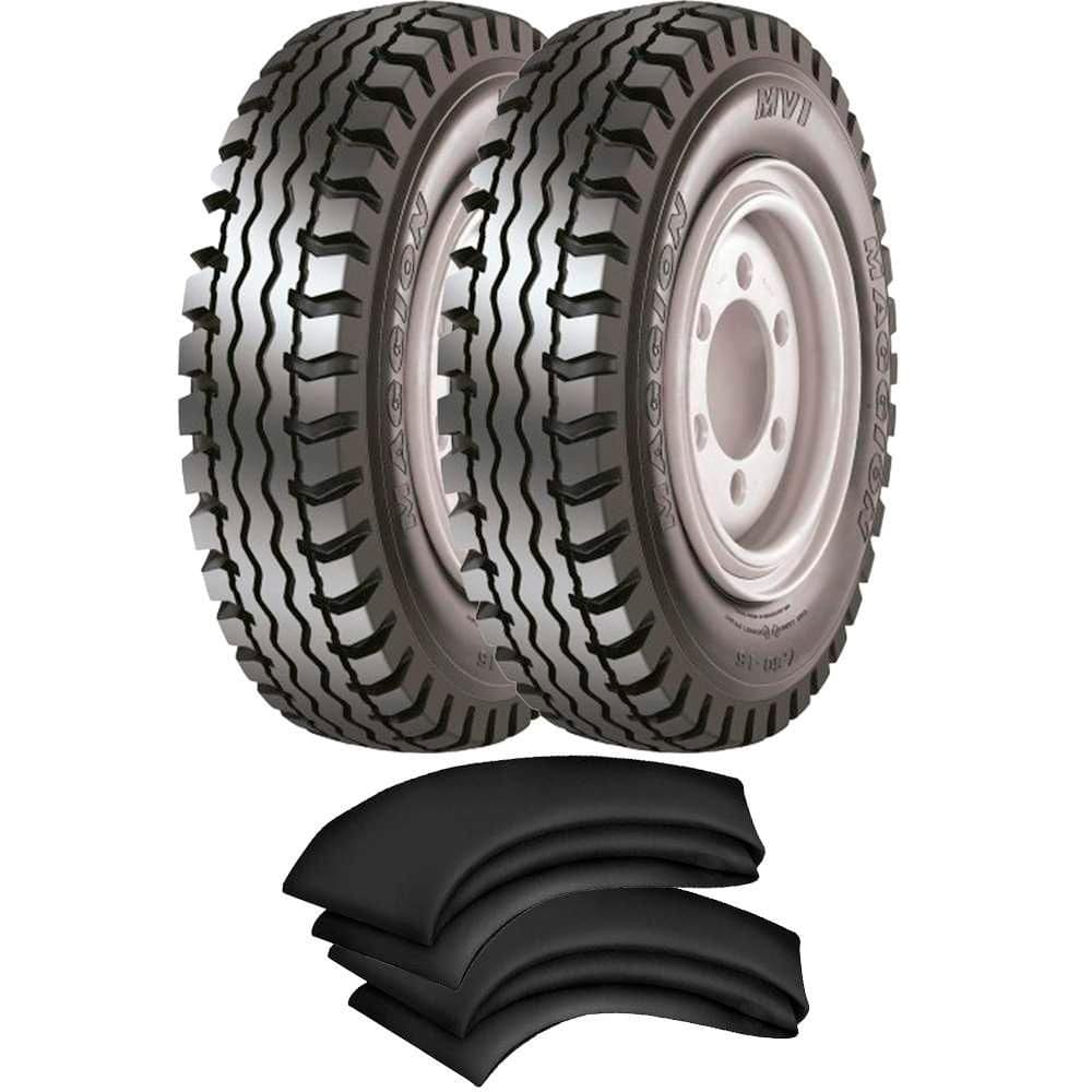 Kit Par Pneus Empilhadeira 700-15 Mvi 12l Maggion + Câmara