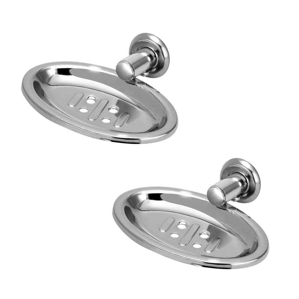 Kit 2 Saboneteira Inox Para Banheiro Parede Porta Sabonete