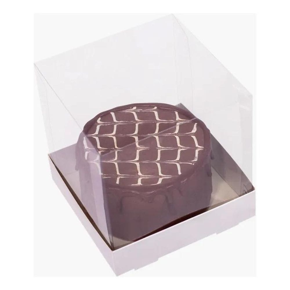 10X 20 Caixas Acetato 12X12X12 Para Bolo E Panetone Mini, C