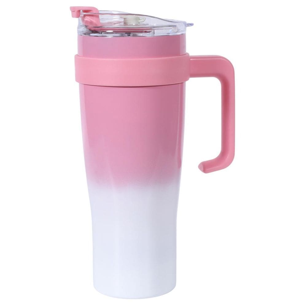 Copo Térmico Inóx Com Canudo E Tampa Grande 1200Ml 1.2Litros