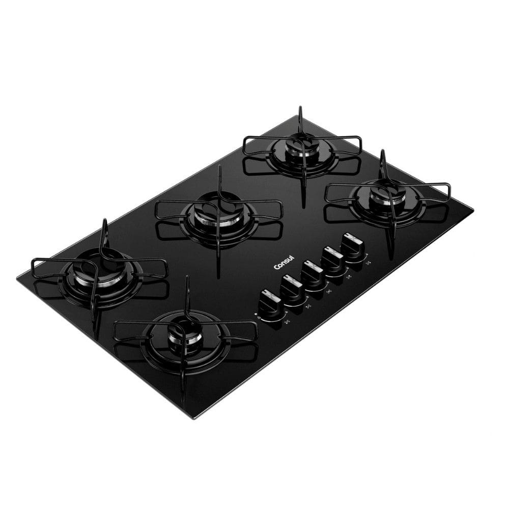 Cooktop Consul 5 Bocas CD075BE | Casas Bahia