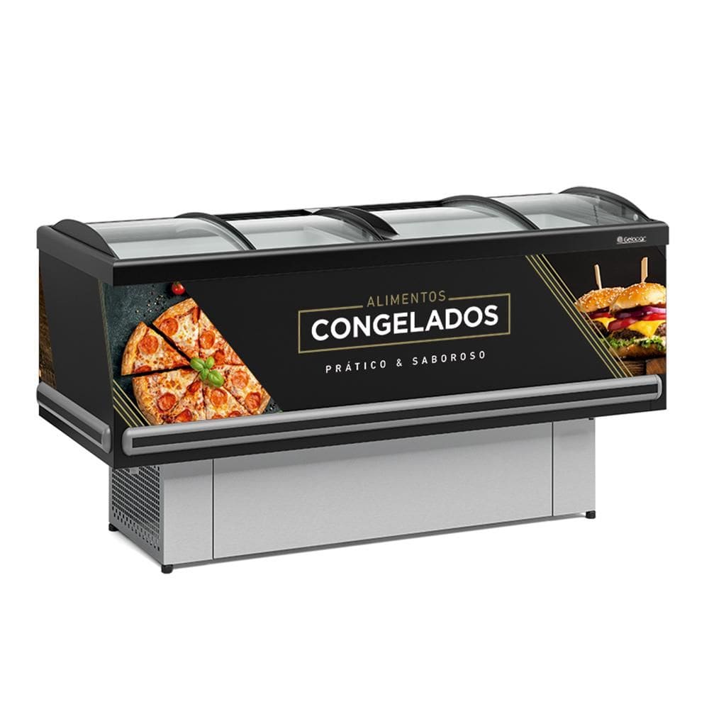 Ilha para Congelados Gelopar Plus 520 Litros Preto 127V GESV-190C