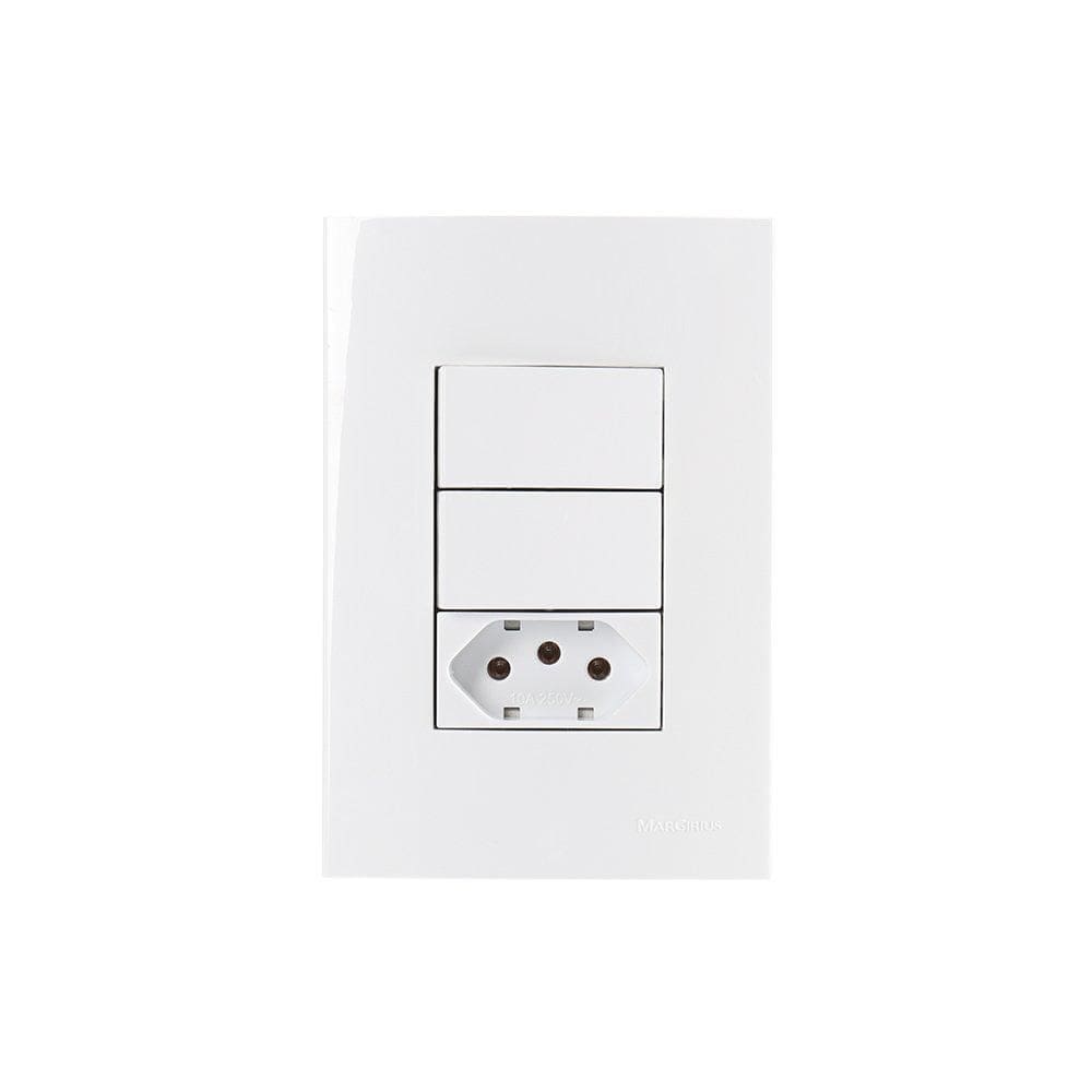 Interruptor +Tomada 20A Margirius Sleek C Placa 4X2