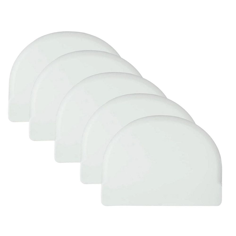 Kit 5 Espátulas Raspadeira Meia Lua Espalha Glacê Rapa Tudo