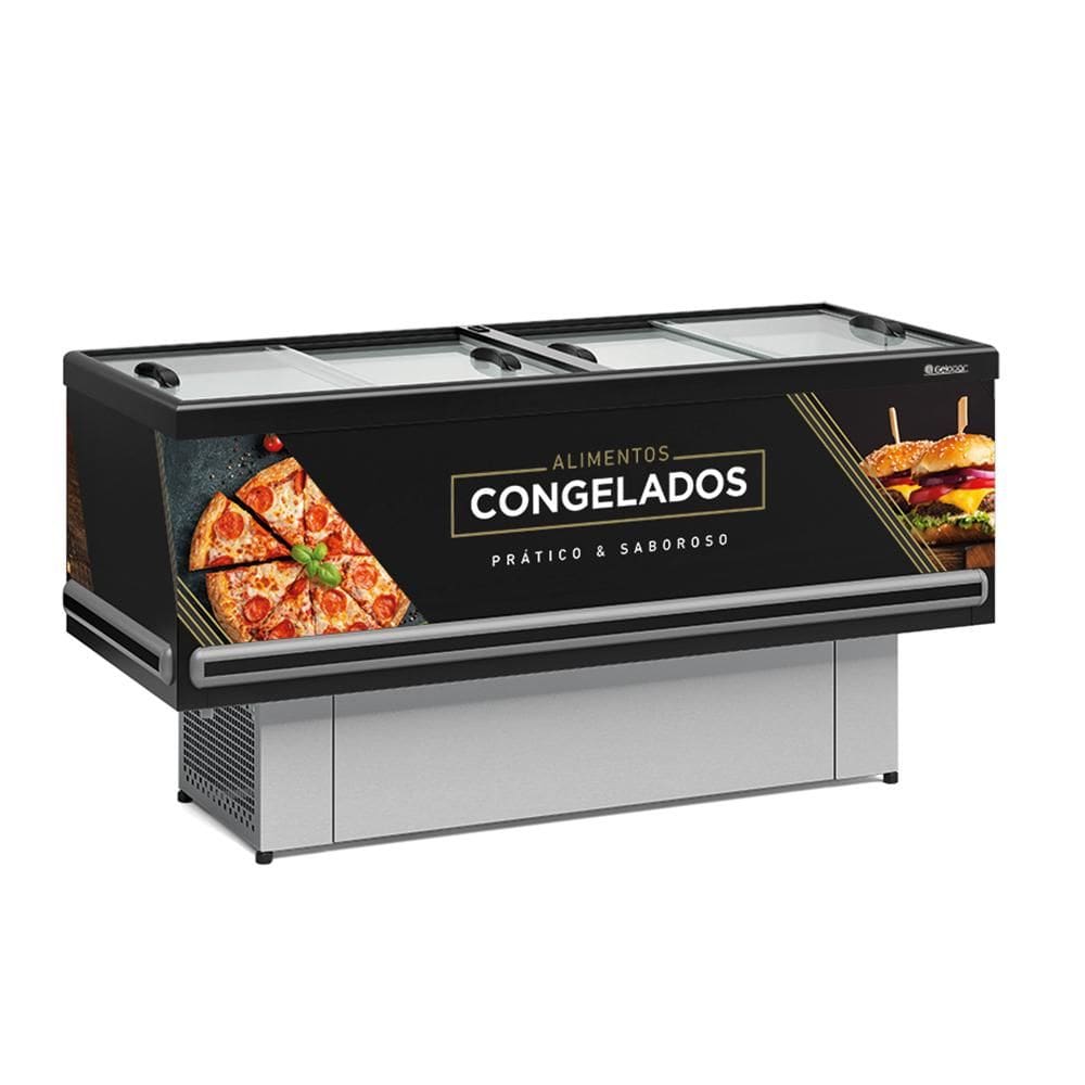 Ilha para Congelados Gelopar Standart 520 Litros Preto 127V GESV-190 R
