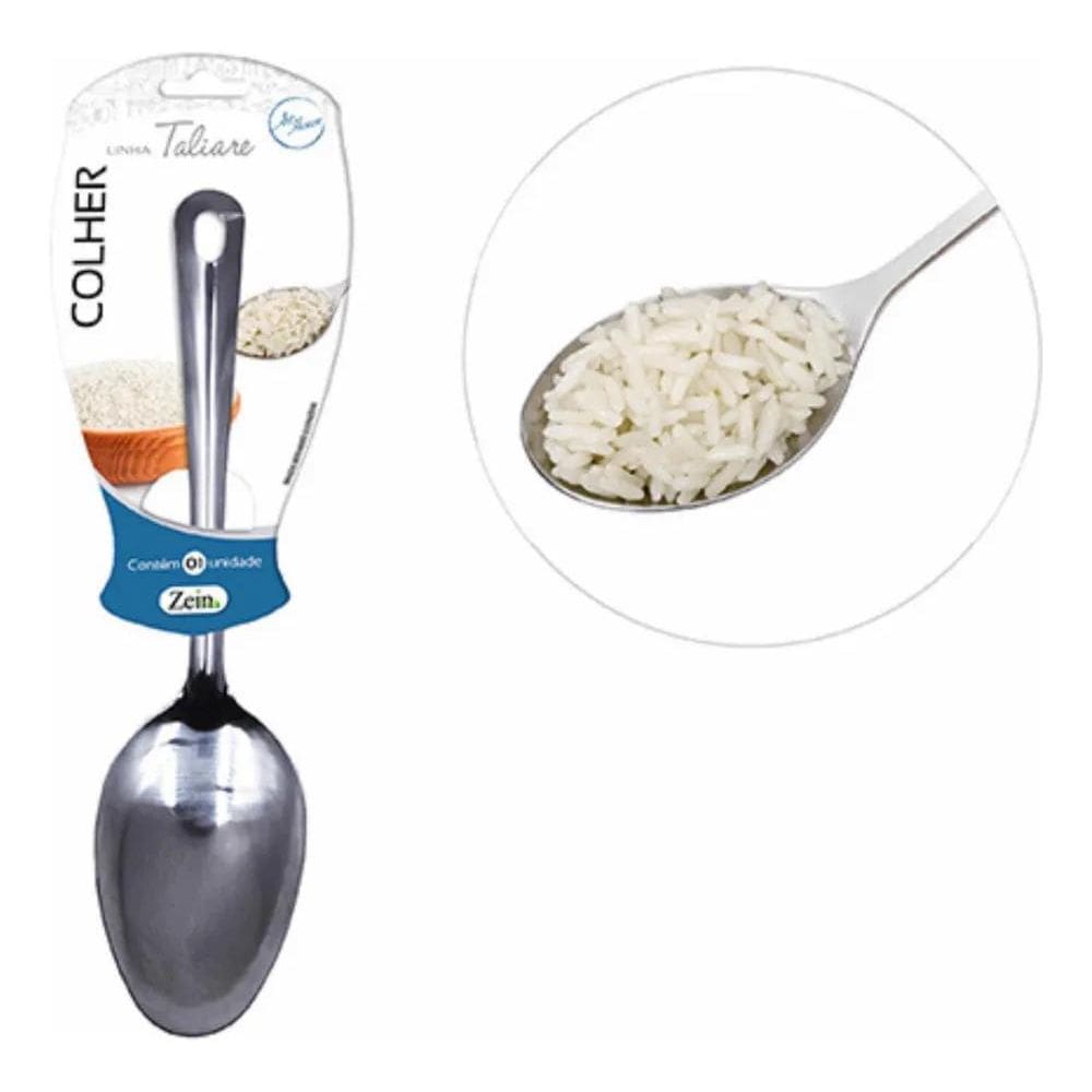 2X Colher Pegar Arroz Em Inox Premium Grande Resistente 26Cm