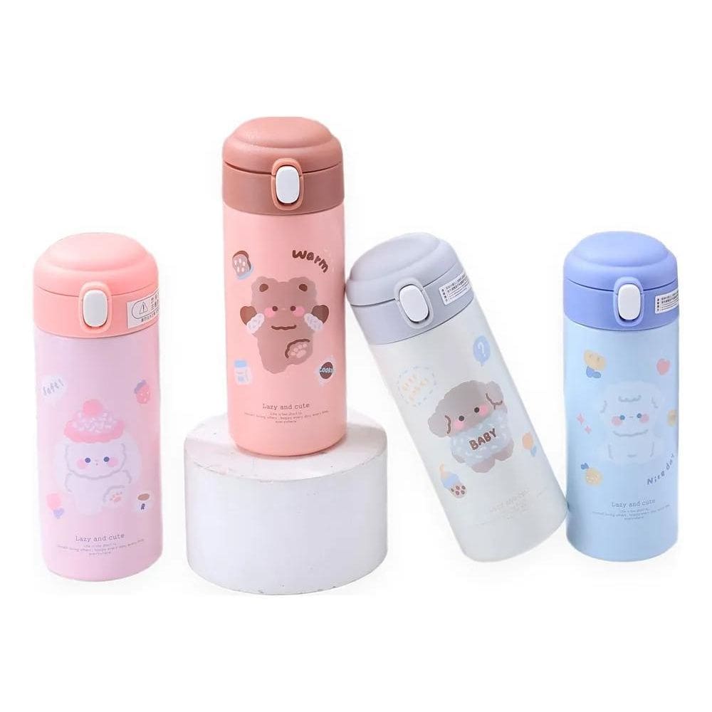 2X Garrafa Térmica Escolar Vacuum Cup Inox Infantil Kids 350